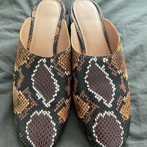 The Carey Mule in Snake Embossed Leather